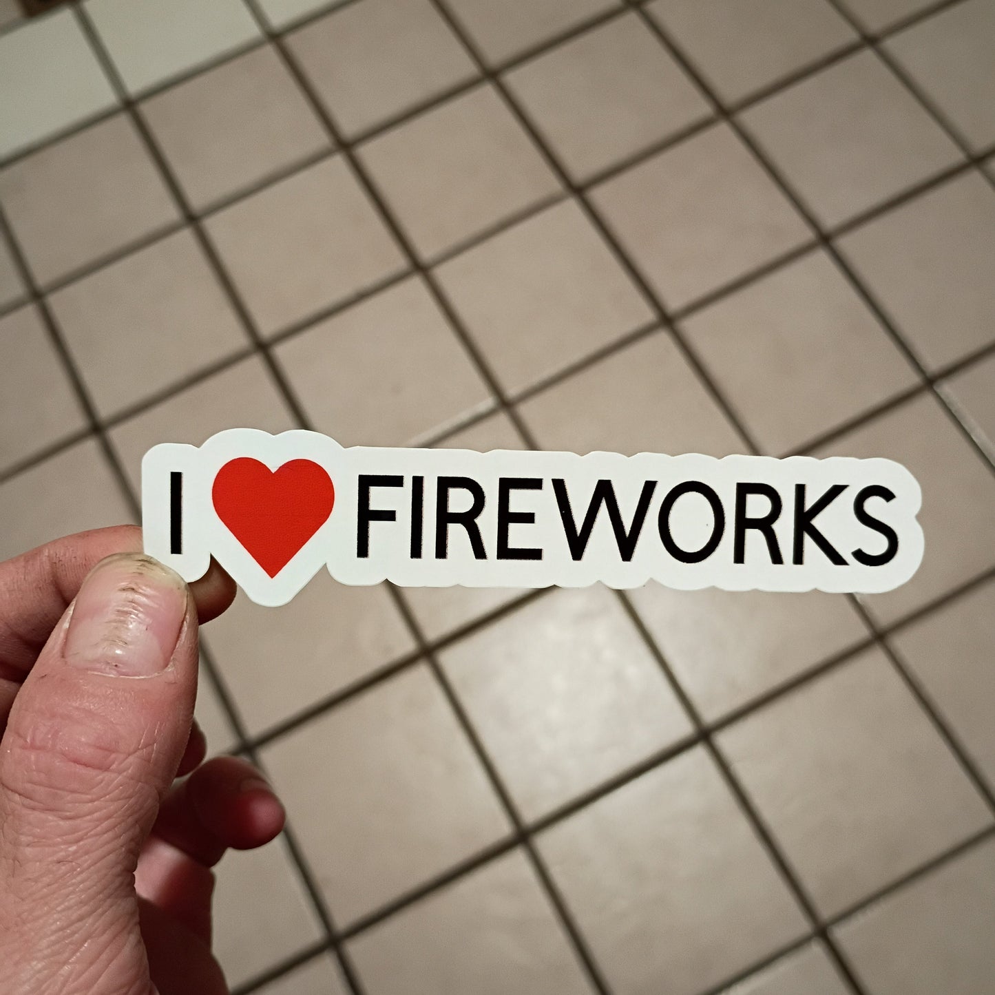 I ❤️ fireworks (sticker / vinyl)