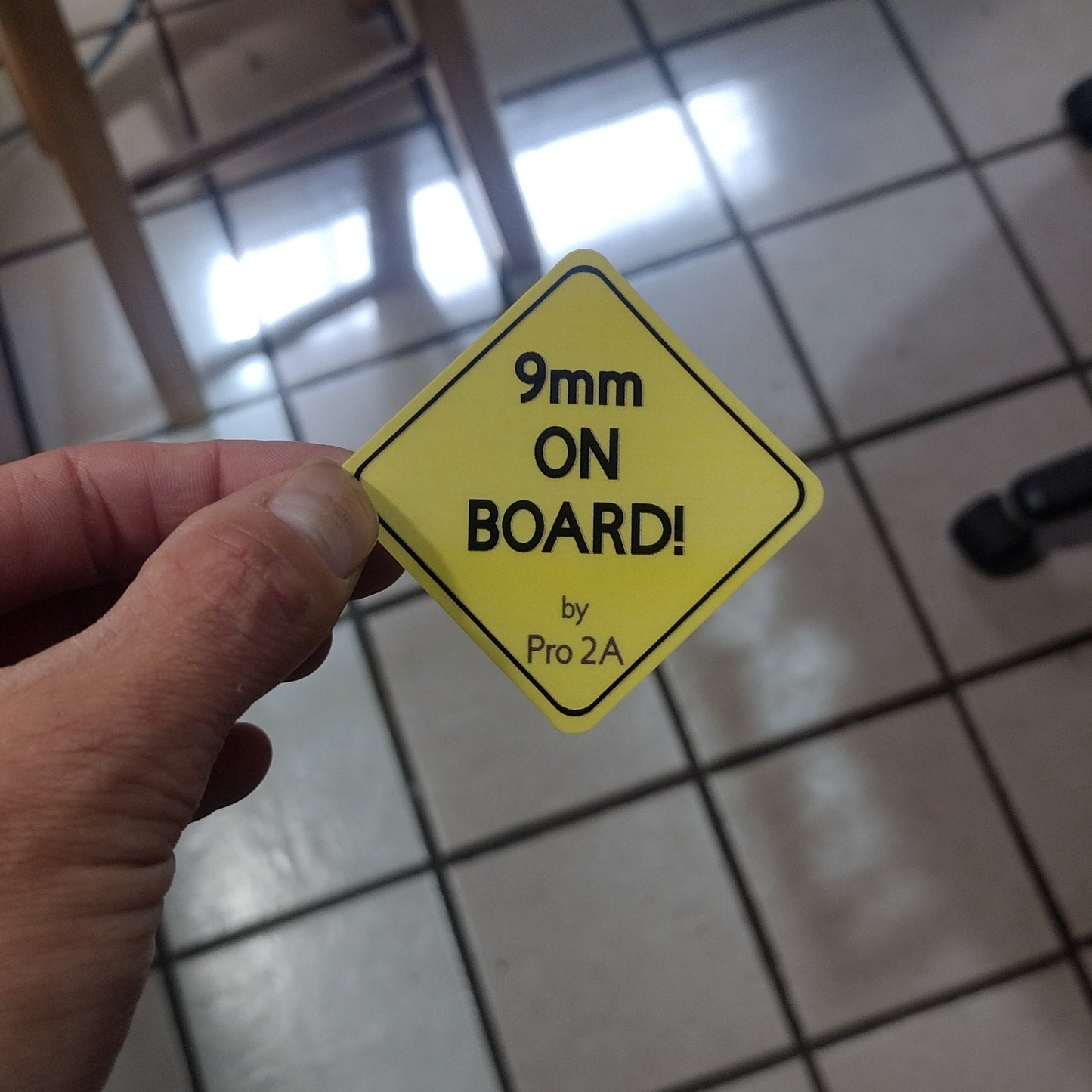 9mm on board (sticker)