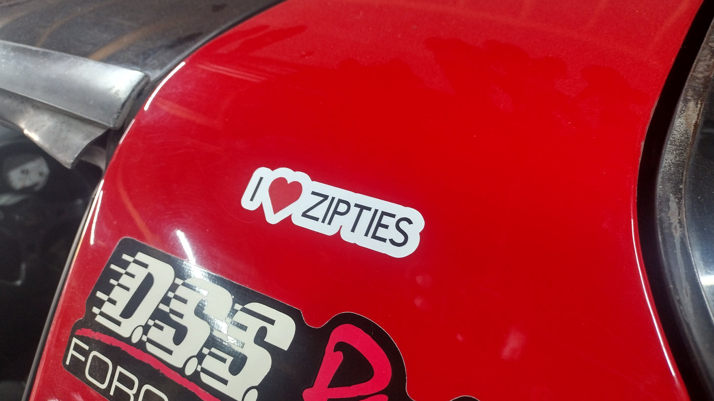 I ❤️ zipties (sticker / vinyl)