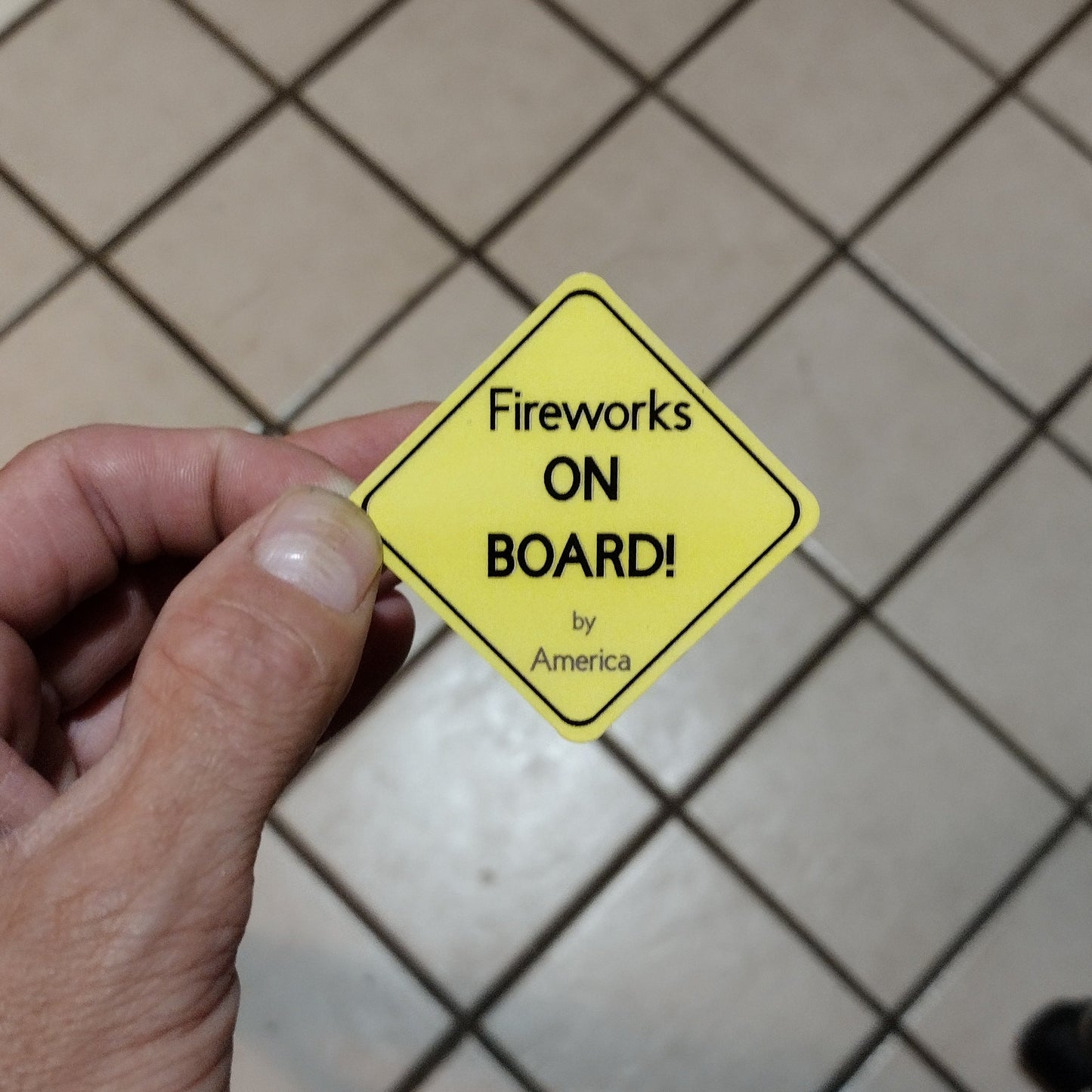 Fireworks on board (sticker)