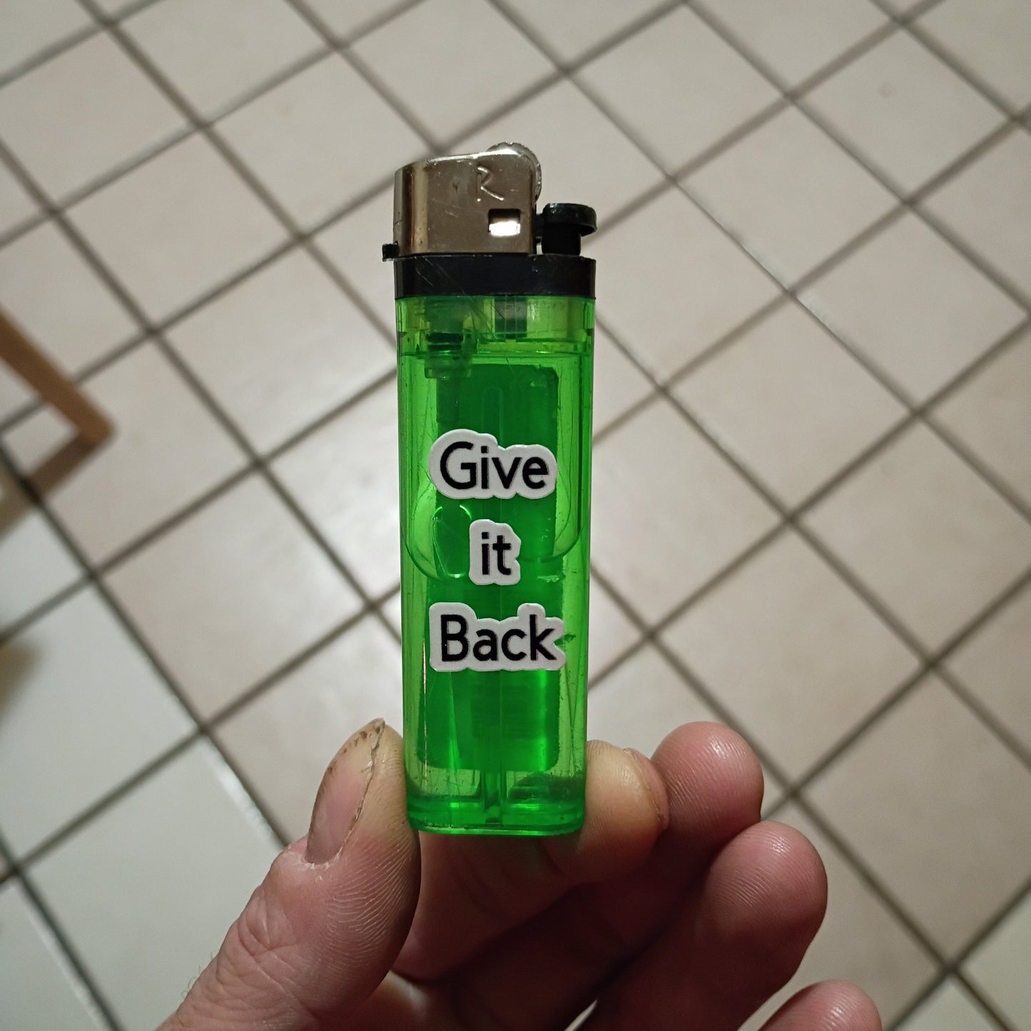 "Give it back" lighter sticker (stickers only) (2 pcs)